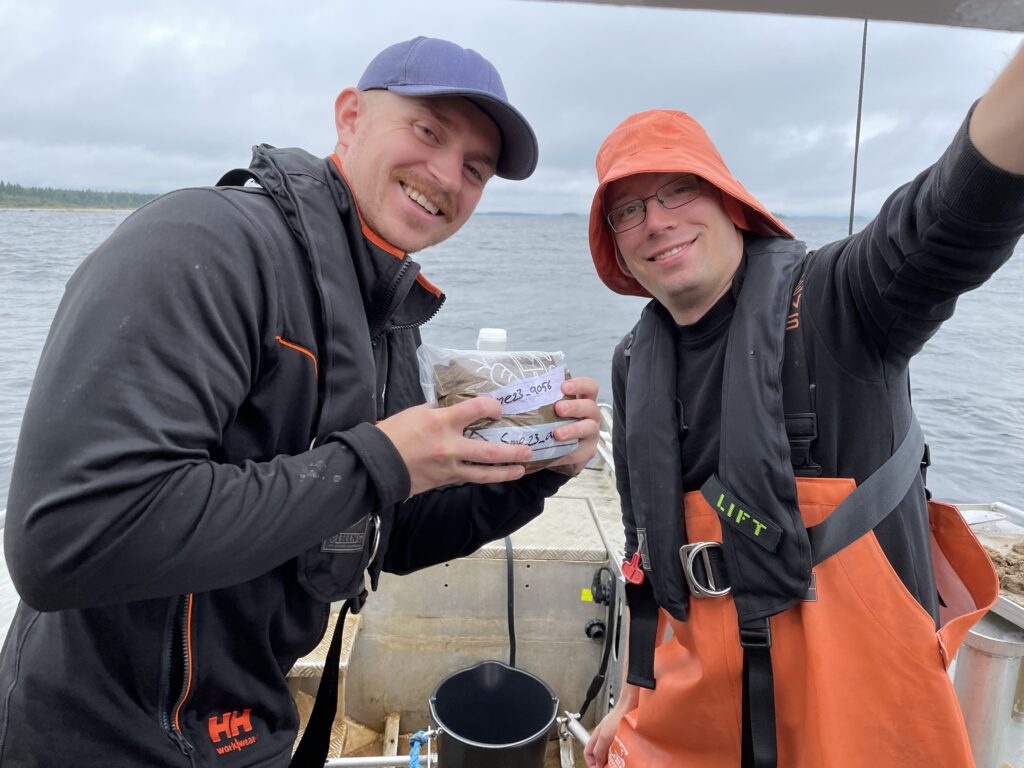 Two men on a boat